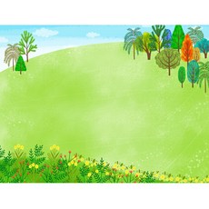 키친아트갤러리 주방 아트 보드 봄꽃언덕, 1개