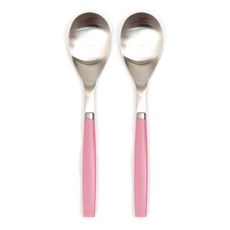 Laon Nuri完美握把西餐餐具湯匙, 粉色的, 2件
