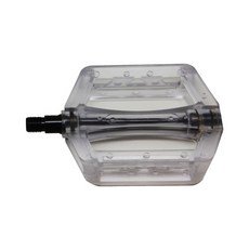 Bykeon自行車透明腳踏板 L+R, 白色的, 1套