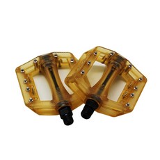 Bygen自行車透明腳踏板 L+R, 黃色的, 1套