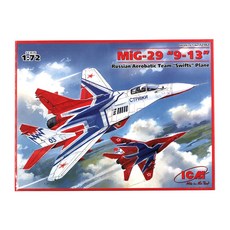 ICM 1:72 MiG-29 9-13俄羅斯特技飛行隊Swifts飛機塑膠模型噴射機, 1套