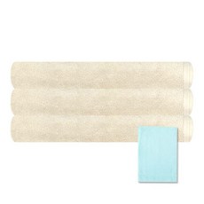 Songwol 松月 優質素色浴巾 3入+素色抹布 天空藍, 淺褐色的, 1套