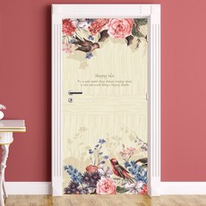 Munky World Front Door Sheet Air Free Vintage Bird Forest 2, 混色