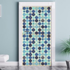MUNGKI WORLD 玄關門貼紙 Air-free 復古藍色圖案, 混合顏色