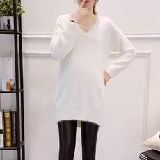 스위트나인 임부복 V넥 루즈핏 스웨터