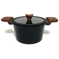 Kitchen-Art Ottimo系列電磁爐適用陶瓷塗層木柄雙耳湯鍋, 20cm, 混色