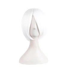 스윗리빙 숏크러쉬 할로윈 축제 가발, 화이트