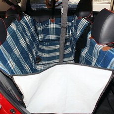 enterpet 寵物狗用拉鍊可拆式全罩網狀汽車座椅, 藍色檢查, 1個