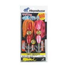 HAYABUSA 用於章魚 2p SR-522 的珍珠 sutte 裙子型誘餌, 1紅色+橙色，粉色, 1套