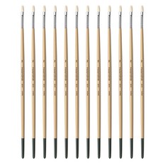 HWAHONG 油畫壓克力筆刷 804F, 2號, 12件