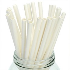 Schwartz Korea 白色紙吸管, 25入, 4個