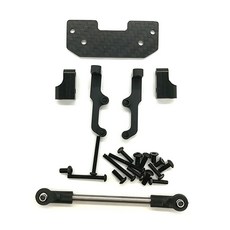 TFL SCX10 2 Upgrade Servo Holder W Linkage Rod on Front Axle RC伺服馬達支架, GS/BK, 1套