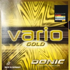 DONIC Vario Gold MAX乒乓球拍橡膠皮, 黑色的