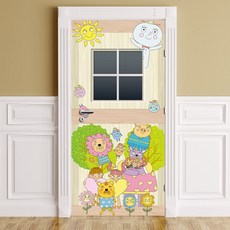 Munky World Front Door Sheet Air Free Nukkopeng 我喜歡我的朋友, 混色