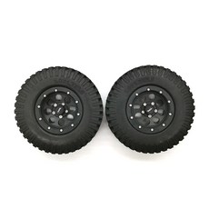 TFL 1.9 x 96MM 逼真的 8 孔車輪帶輪胎 D 輪胎套組 RC 汽車車輪, BK, 2件