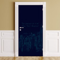 Munky World 前門板空氣免費藍色紐約市設計, 混色