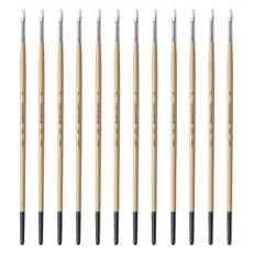 HWAHONG 油畫&壓克力畫筆 804F, 1號, 12件