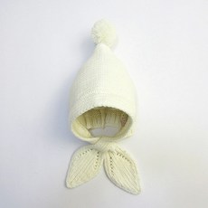 JOY MULTI 幼兒絨球針織綁帶帽