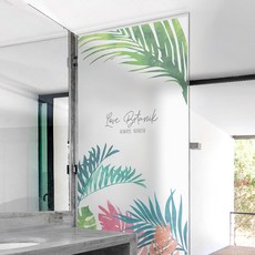 제제데코 창문시트지 칼라 안개시트지 유리창시트지 발렌시아 보타닉01, 배경색없음