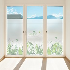 JeJe Deco 窗貼 彩色霧面貼 玻璃窗貼 Gardia 常青綠01, 無背景色