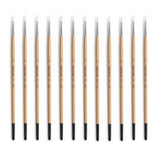 HWAHONG 華虹 油畫&壓克力畫筆 804R, 4號, 12入