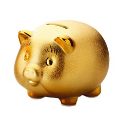 錢的世界店黃金豬存錢筒 小, 1個