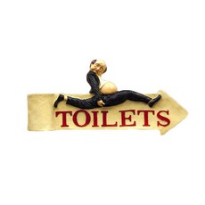 男士 TOILETS 標示牌, 混合顏色