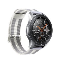 랩씨 갤럭시 워치 스트랩 나토 밴드 45/46mm 호환 22mm, 그레이화이트