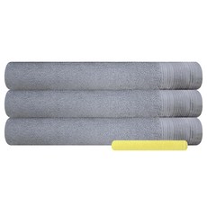 Songwol 松月 素色飯店浴巾 3入+純棉毛巾 3入, 灰色的, 1套
