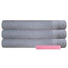 Songwol 松月 酒店系列交響樂毛巾 68 浴 3p + 彩色毛巾 34 粉色, 灰色的, 1套