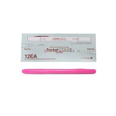 모닝글로리 700 포켓칼라펜 양면, 체리핑크, 12개