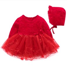 Mom's care 少女花朵刺繡荷葉邊連衣裙