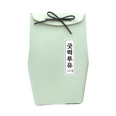 도나앤데코 끌레르 선물백 중사이즈 10p + 끈 10p 민트 + 굿럭투유 2 x 7 cm 라운드사각 세로형 스티커 10p, 혼합 색상, 1세트