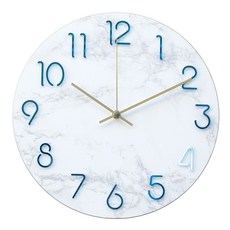 Legno 霧面大理石板鐘 30cm, 米勒藍