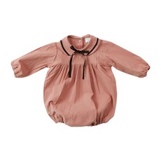 新生兒蝴蝶結翻領包屁衣