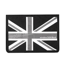 X-ONE 英國國旗車窗遮陽板 雙面車用磁吸窗簾, 1個, 黑色 + 白色