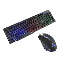 PLEOMAX 彩虹 LED 遊戲鍵盤鼠標套組, 虹膜-G2, 混色