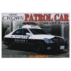 AOSHIMA 皇冠警車10 1:24 18金尾縣警警車規格噴漆塑料模型AO03022, 1個