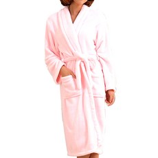 DM 알럽홈 플란넬 로브 샤워 가운 XXXL, 라이트핑크, 1개