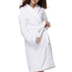 DM I Love Home 法蘭絨浴袍 XL, 白色, 1個