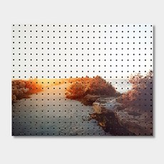 NB Commerce 室內裝潢洞洞板 夕陽海灘, 1個, 白色