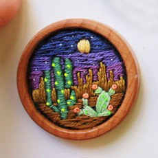 DIY 크리에이티브 레인보우 십자수 자수키트, 1세트, 달선인장