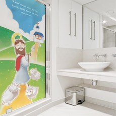 Design Supul 淋浴窗戶霧面貼紙 那步伐, 混合顏色