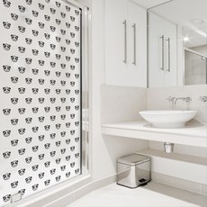 DesignSoopul 淋浴窗戶霧面窗貼 黑色 北歐風格 BSW08, 混合顏色