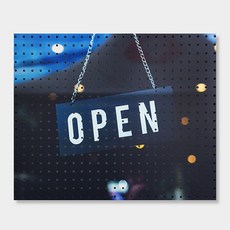 AnB Commerce 室內裝飾洞洞板 OPEN, 1個, 白色