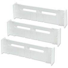 SNAZZY 可調節長度抽屜隔板 中, 白色, 3個