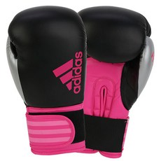 adidas 愛迪達 女款配色拳擊手套 ADIHDF100, 黑色+粉色