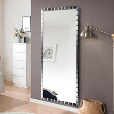 미소아이 메탈 대형 와이드 벽걸이 전신거울, 실버