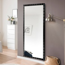 미소아이 메탈 대형 와이드 벽걸이 전신거울, 블랙
