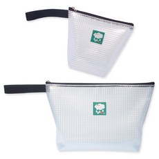 CUTE ECO 姓名標籤透明防水掛繩餐盤袋+水杯袋